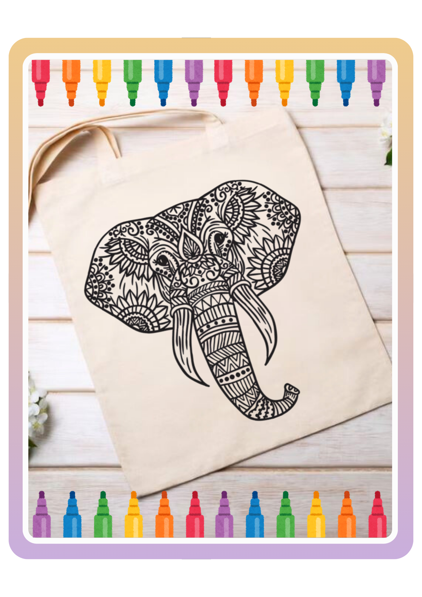 Colorie-le ! Éléphant